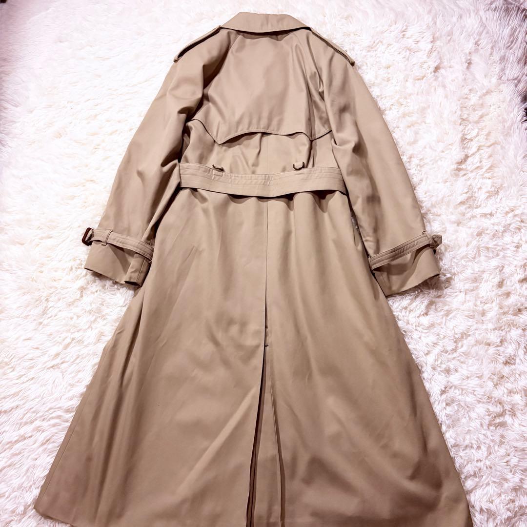 極美品★アクアスキュータム トレンチコート ベージュ 英国製 XL