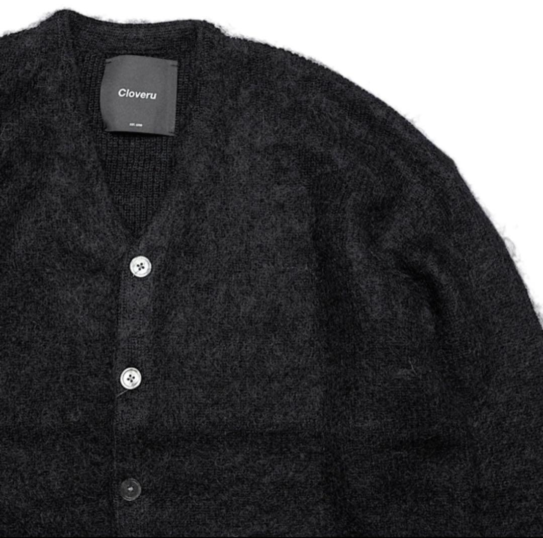 CLOVERU Wool Mohair モヘア カーディガン　BLACK L