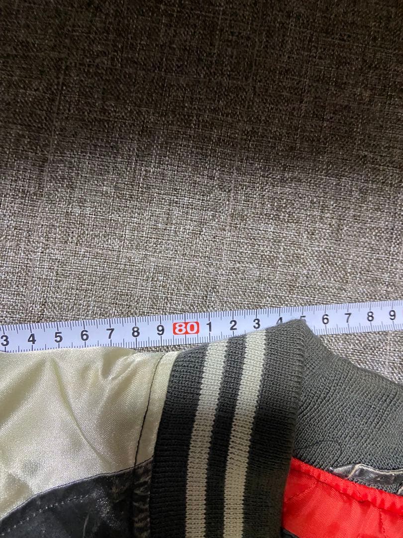 イーグル刺繍 スカジャン 黒・白・赤