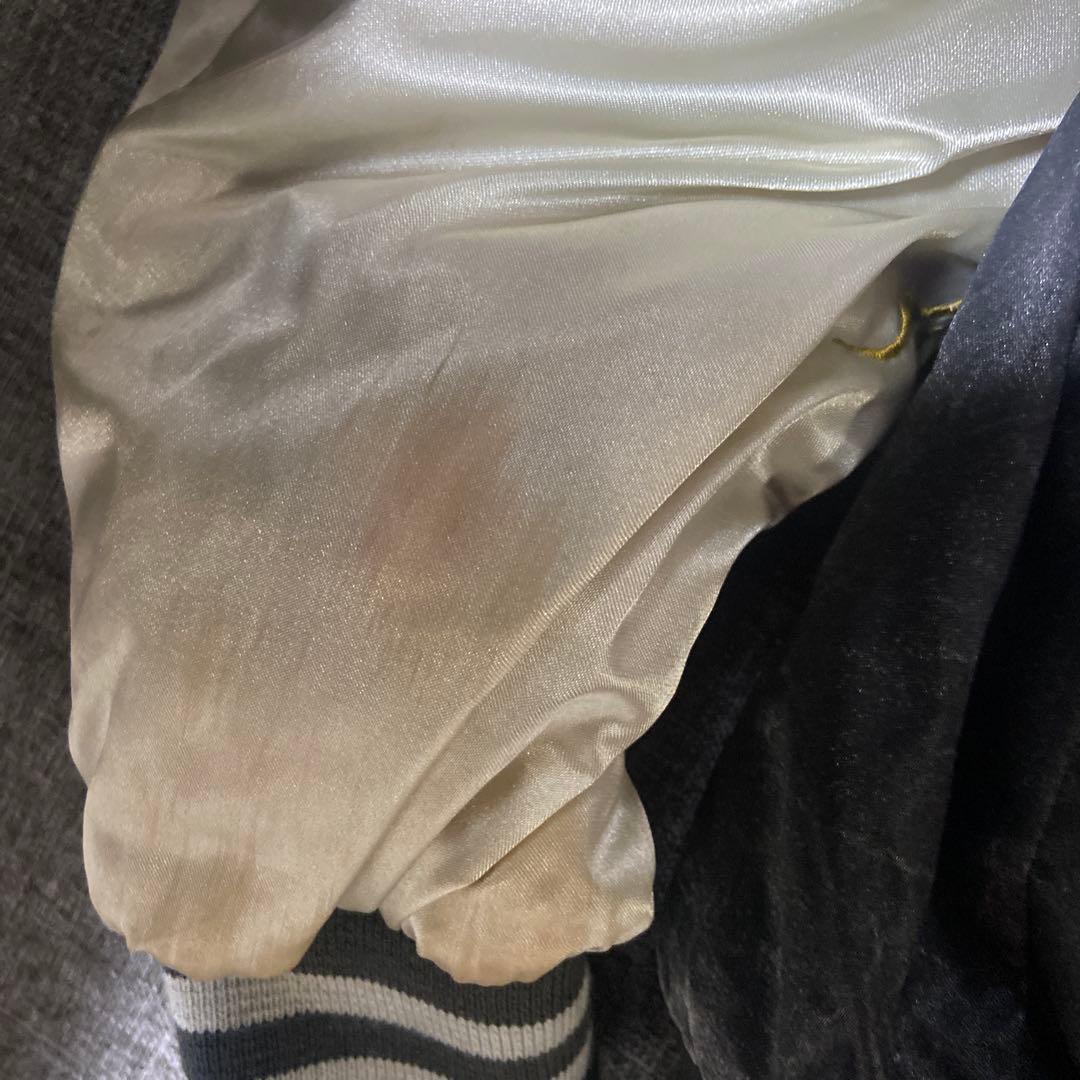 イーグル刺繍 スカジャン 黒・白・赤