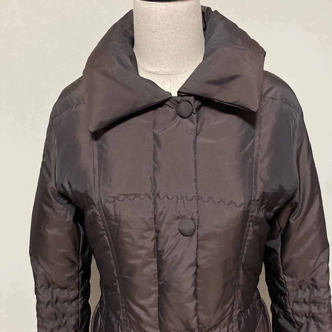 【希少美品】マックスアンドコー　ブラウン　ロングダウンコート　ダブルジップアップ