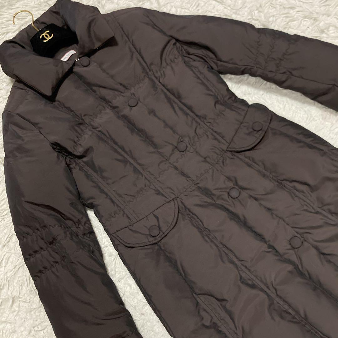 【希少美品】マックスアンドコー　ブラウン　ロングダウンコート　ダブルジップアップ