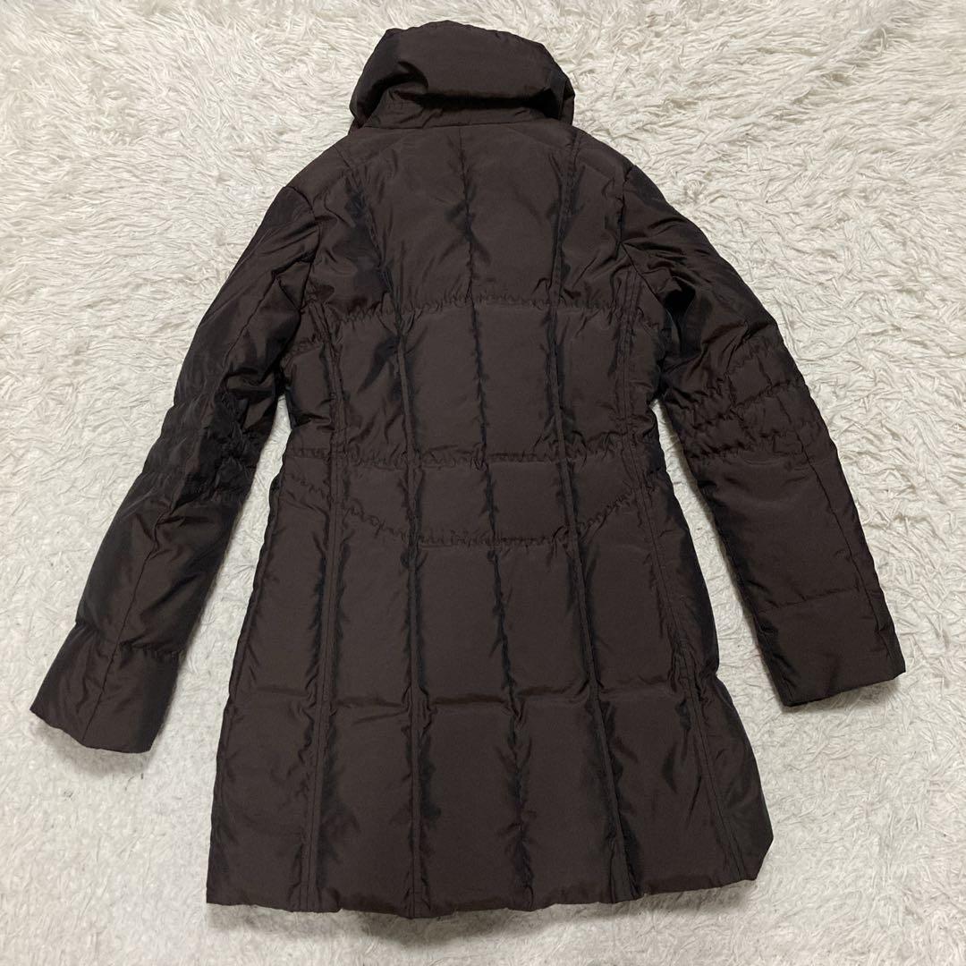 【希少美品】マックスアンドコー　ブラウン　ロングダウンコート　ダブルジップアップ