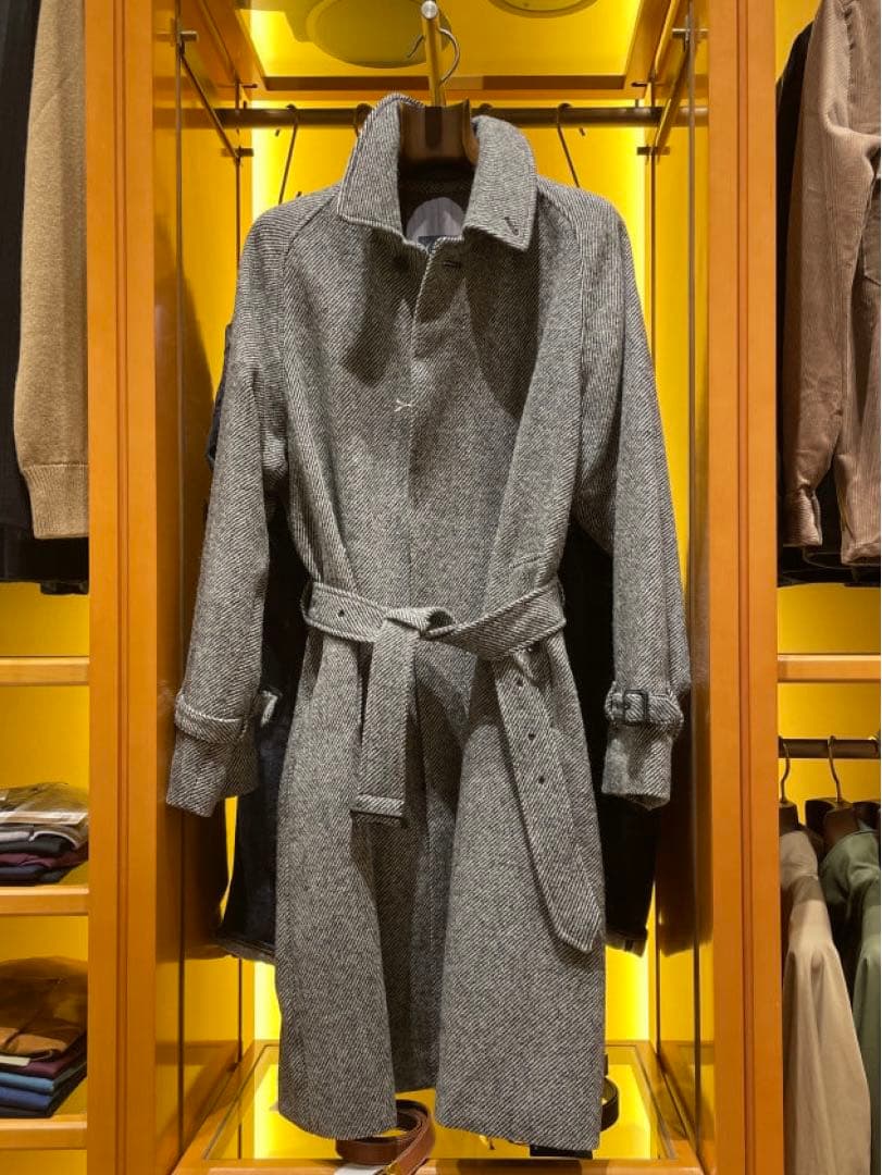 BEAMS F / HARRIS TWEED ダイアゴナル シングル コート