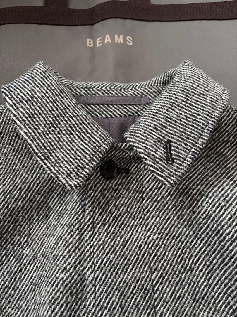 BEAMS F / HARRIS TWEED ダイアゴナル シングル コート