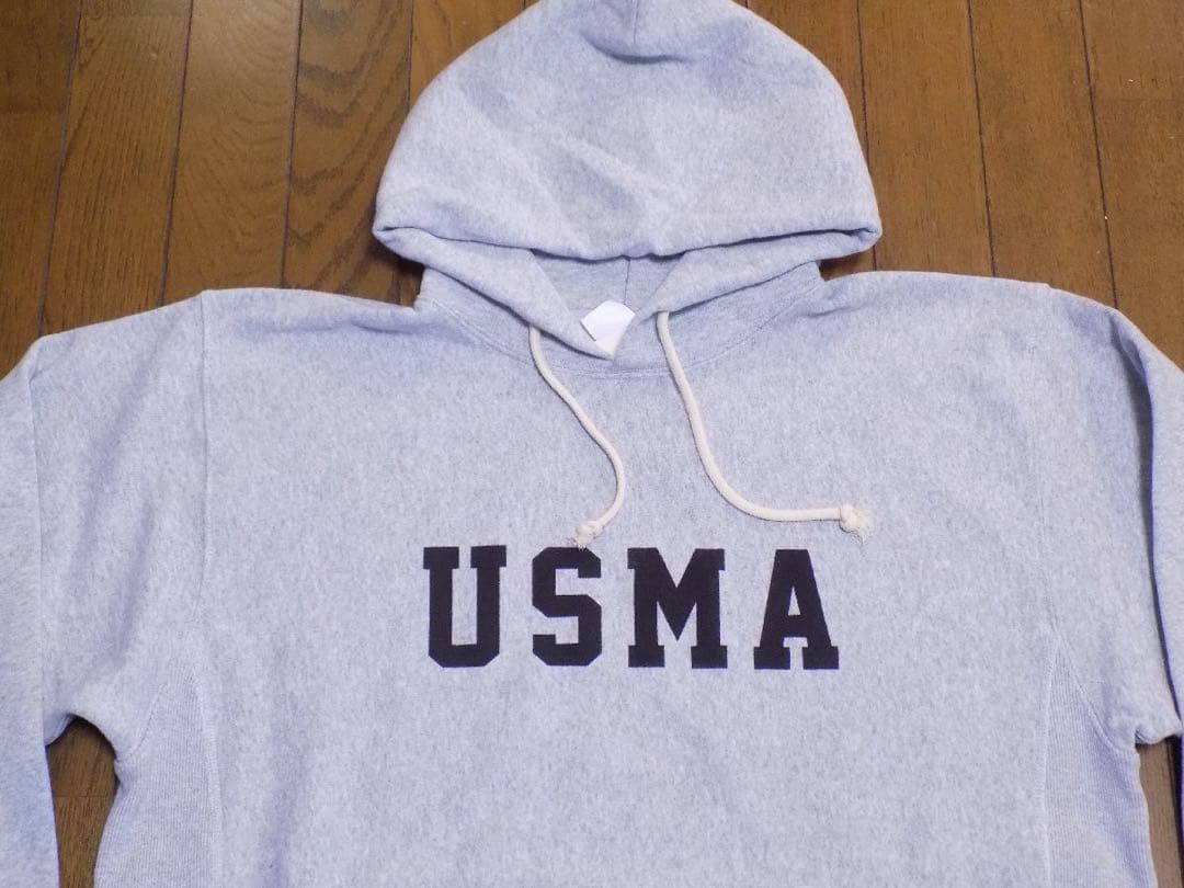 新品XLヒューストン リバースウィーブ USMA パーカー チャンピオン染み込み