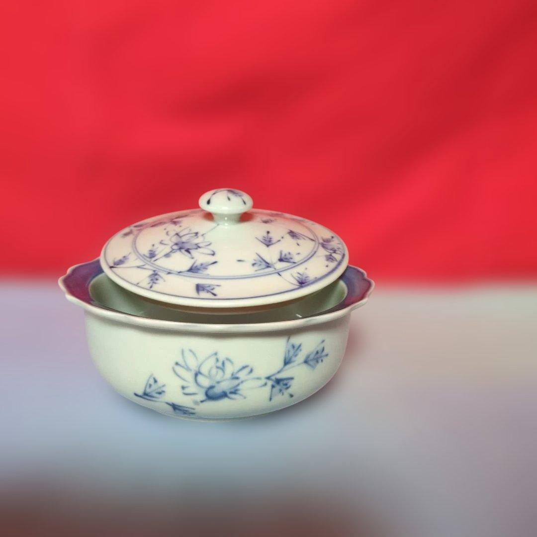 ★しん窯青花蓋物５客セットNO9