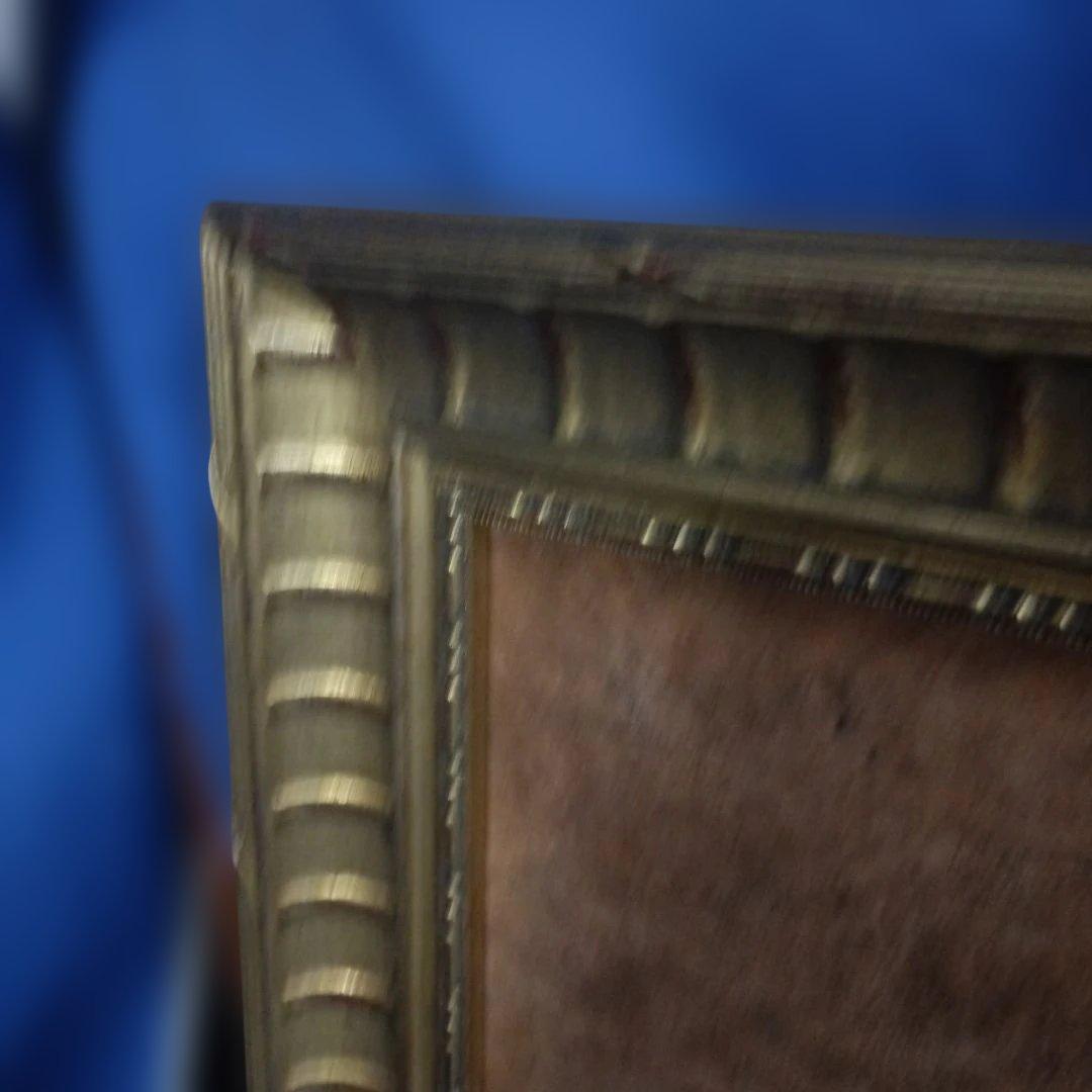 5678) 栗原千鶴子 南蛮船　革細工の絵画　画家の解説あり