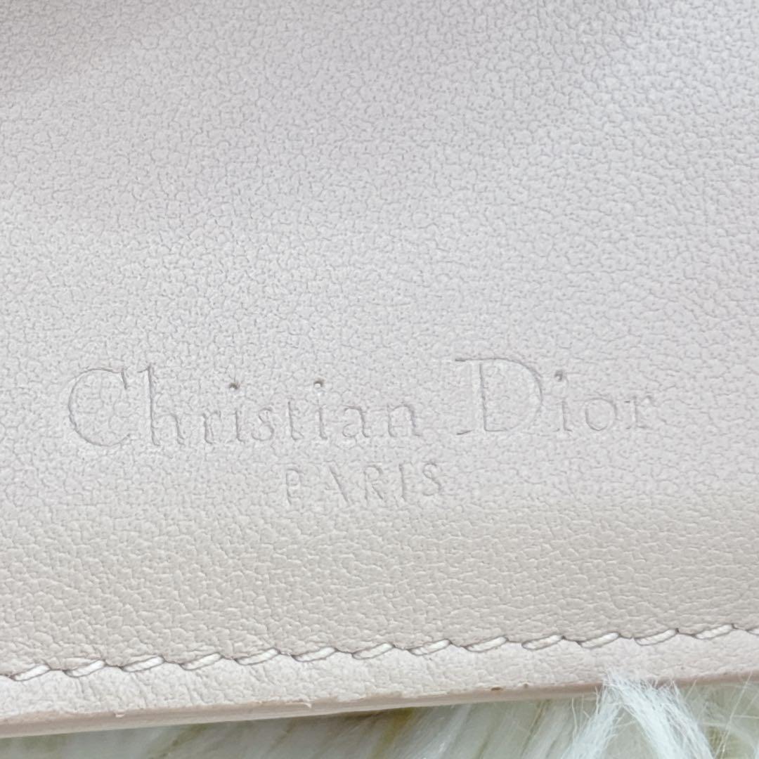 限定カラー♡クリスチャンディオール 折り財布 パウダーピンク カナージュ