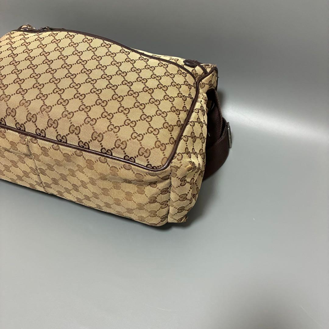 GUCCI グッチ GGキャンバス GG柄 ショルダーバッグ マザーズバッグ 茶
