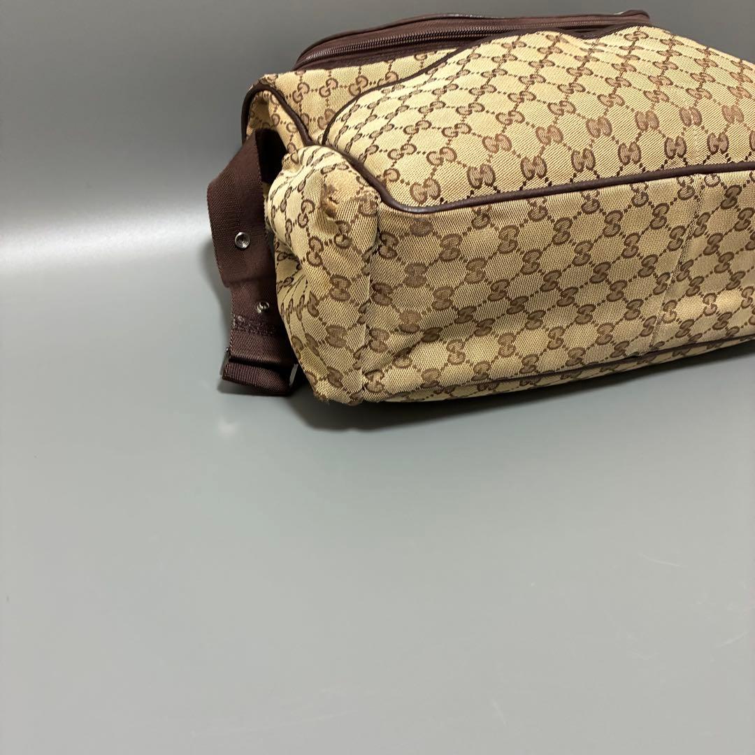 GUCCI グッチ GGキャンバス GG柄 ショルダーバッグ マザーズバッグ 茶