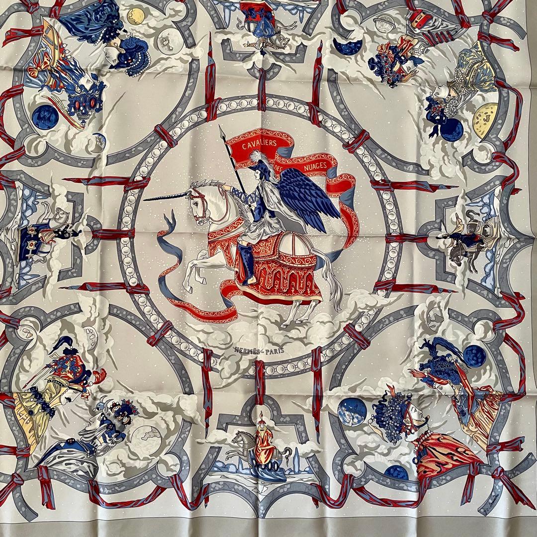 値下げ中！27900円→26000円 エルメス　スカーフ　雲の騎士【カレ90】