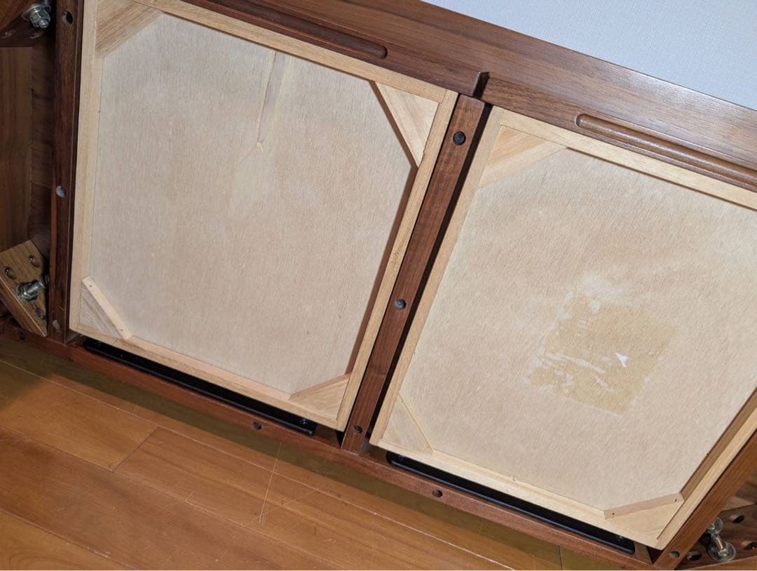 ■送料込■無印良品 無垢材ローテーブル ウォールナット デスク 机廃盤家具