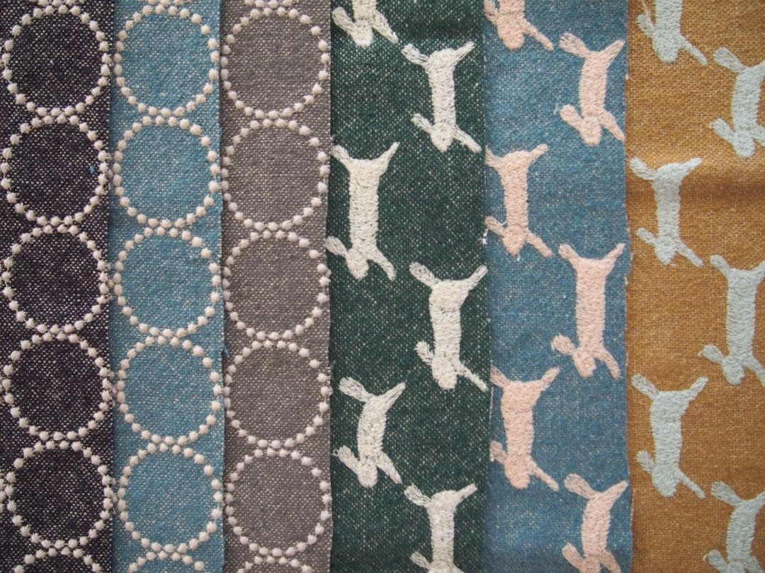 ミナペルホネン ハンドメイド アッシュ スクエア スツール タンバリン 生地