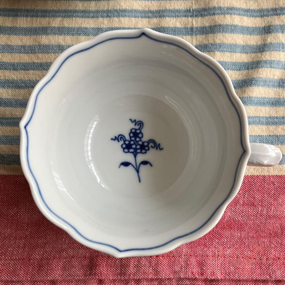 マイセンブルーオニオン　ペアティーカップ&ソーサー