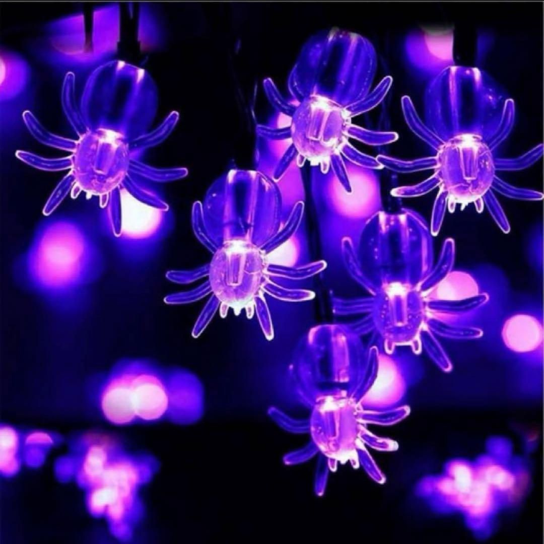 ☆ ハロウィン LED デコレーション ライト クモ 50匹 パーティー