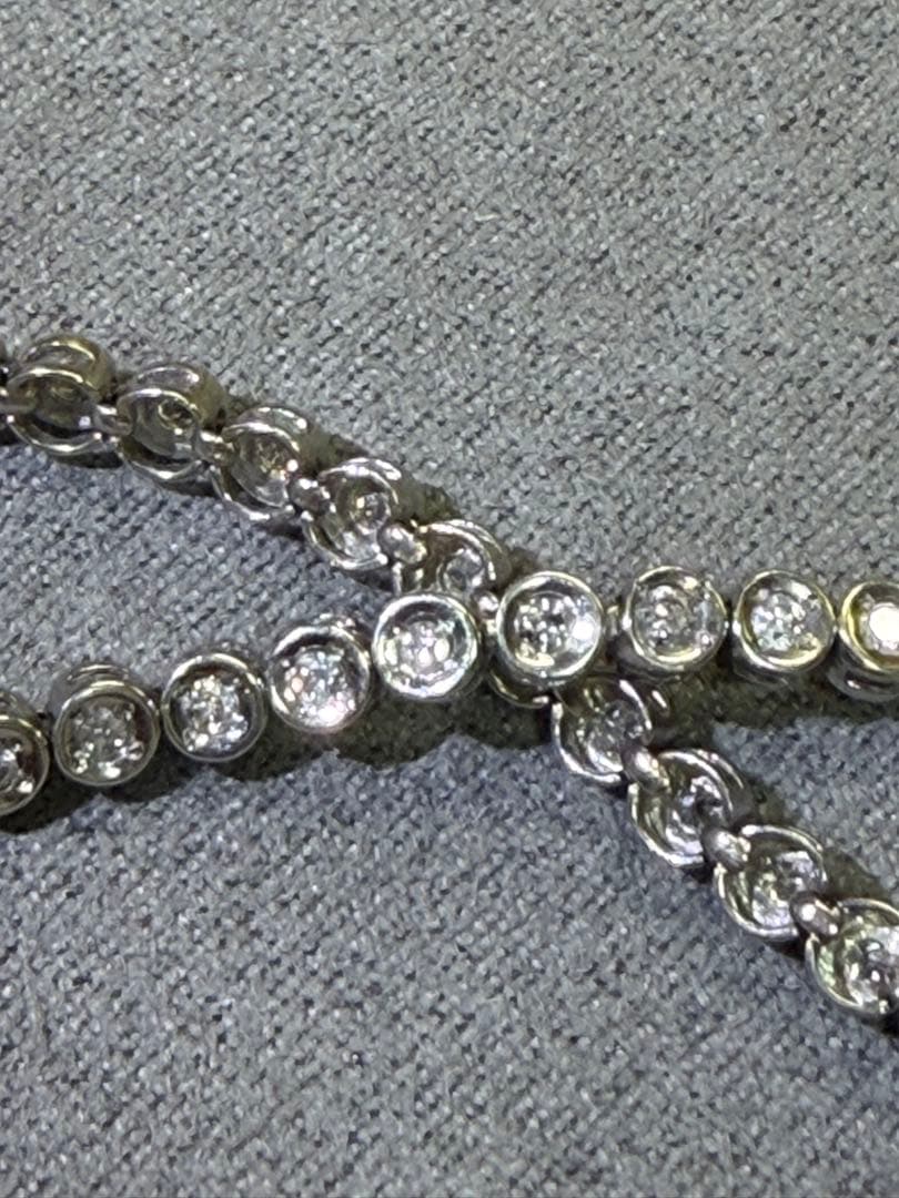 ララポーPT850ダイヤモンド　ラウンドカットクリスタルブレスレット9g