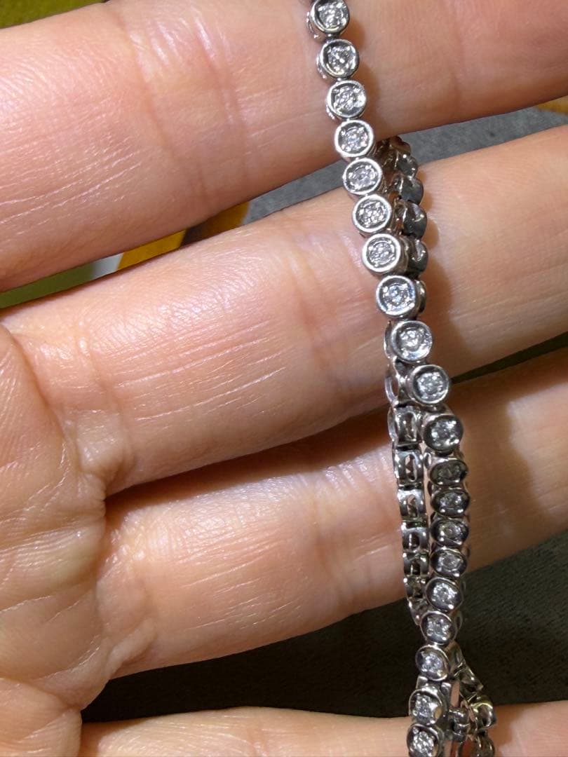 ララポーPT850ダイヤモンド　ラウンドカットクリスタルブレスレット9g