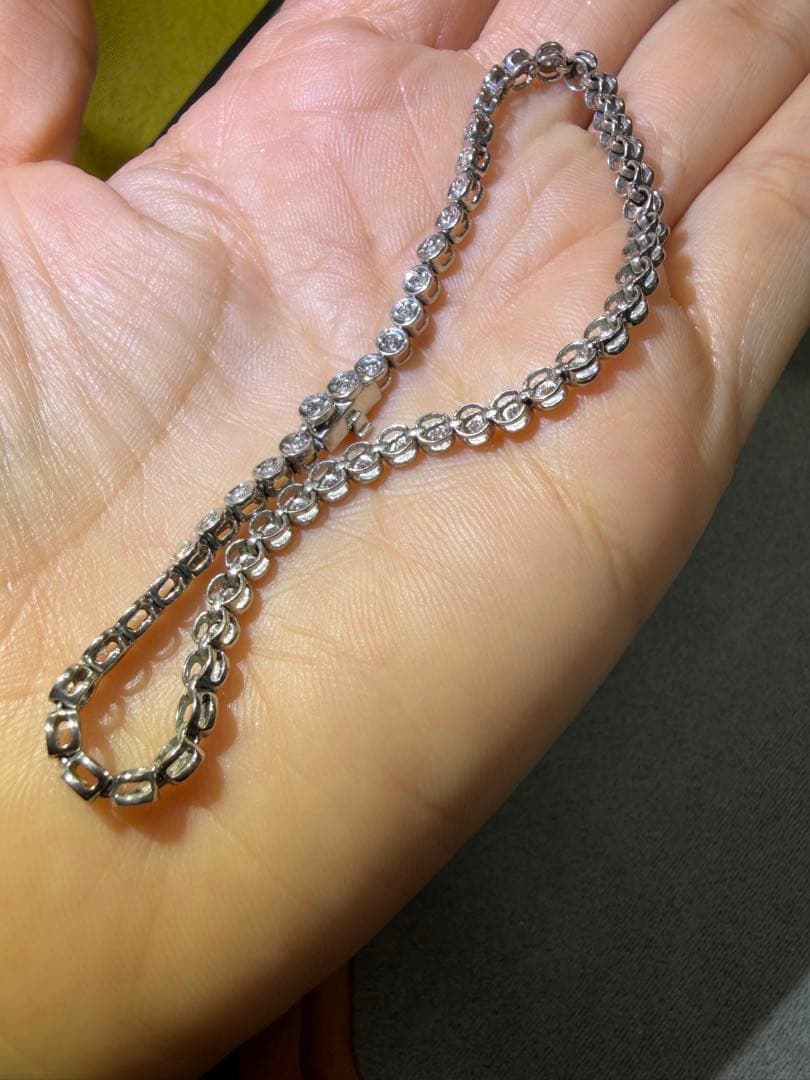 ララポーPT850ダイヤモンド　ラウンドカットクリスタルブレスレット9g