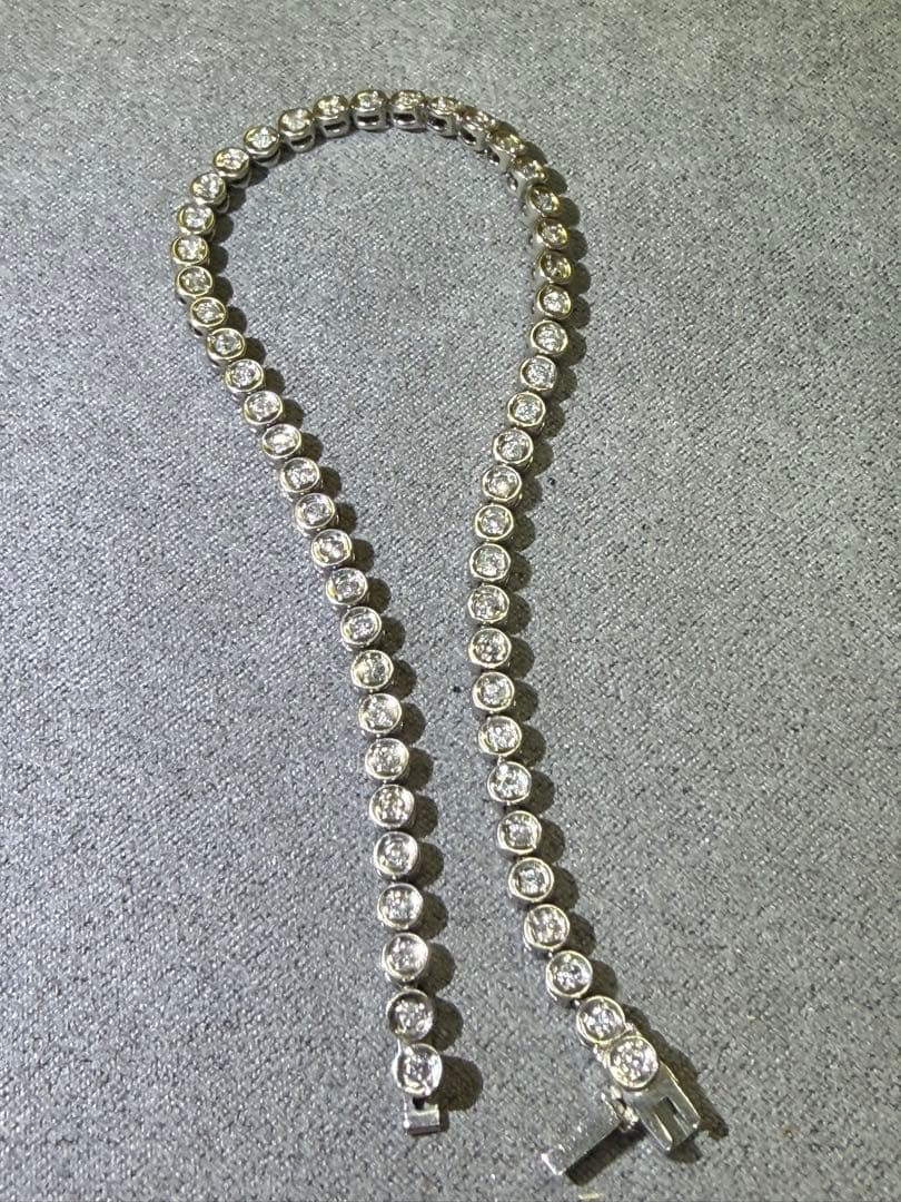 ララポーPT850ダイヤモンド　ラウンドカットクリスタルブレスレット9g