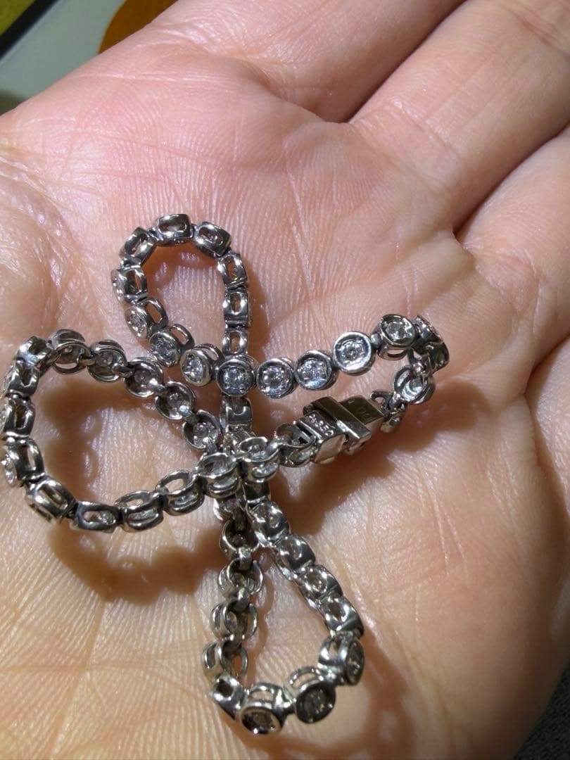 ララポーPT850ダイヤモンド　ラウンドカットクリスタルブレスレット9g