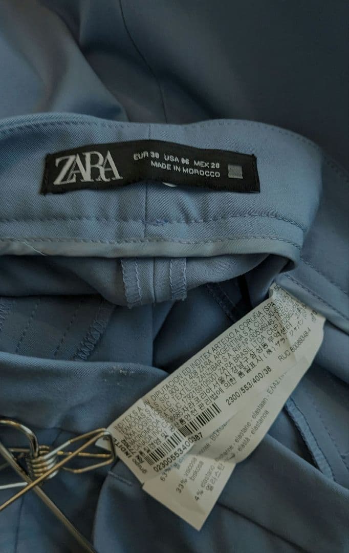 ZARA ブルーグレー パンツスーツ上下 M〜L 38