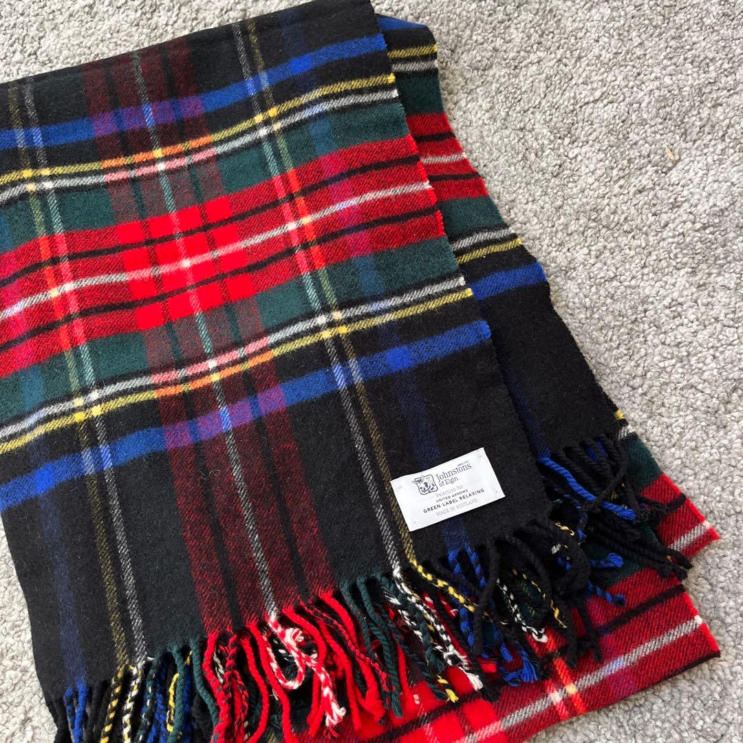 ジョンストンズ◇カシミヤ混ストール グリーンレーベル別注