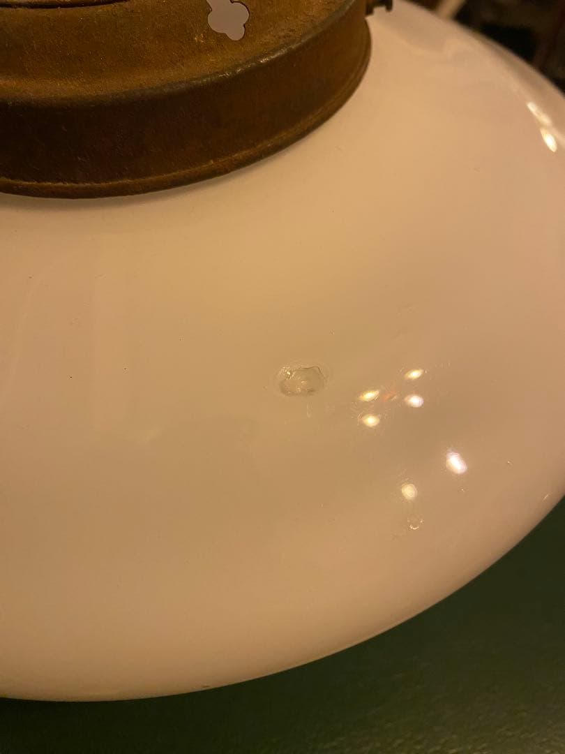 昭和レトロ　ペンダントライト　電笠　ミルクガラス照明　昭和初期