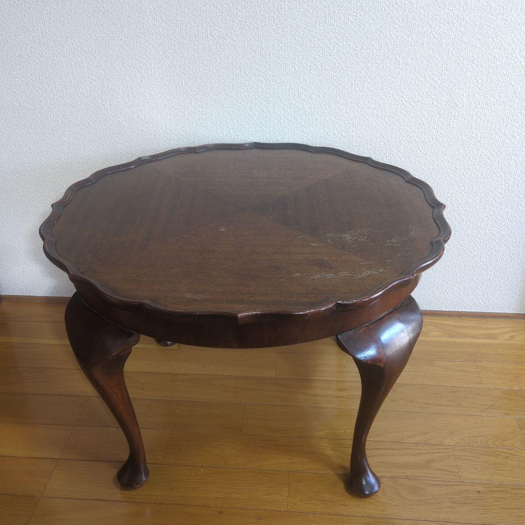 アンティーク家具　丸テーブル　コーヒーテーブル　ちゃぶ台