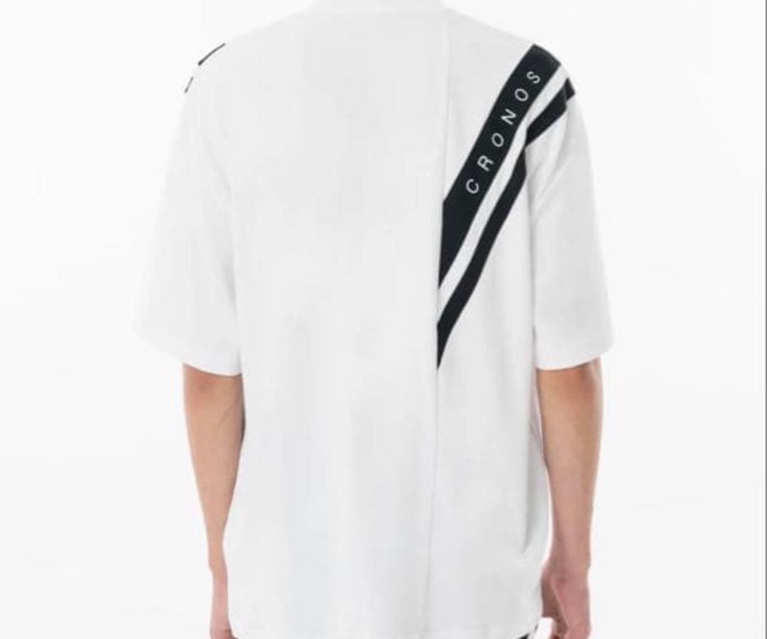 定価10450 CRONOS ストライプデザイン Tシャツ ホワイト　値下げ不可