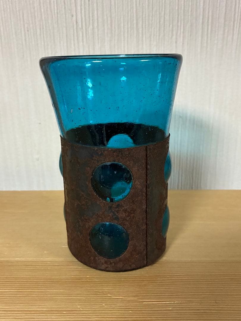 吹きガラス　プリズングラス　監獄グラス　倉敷ガラス？　民藝　民芸