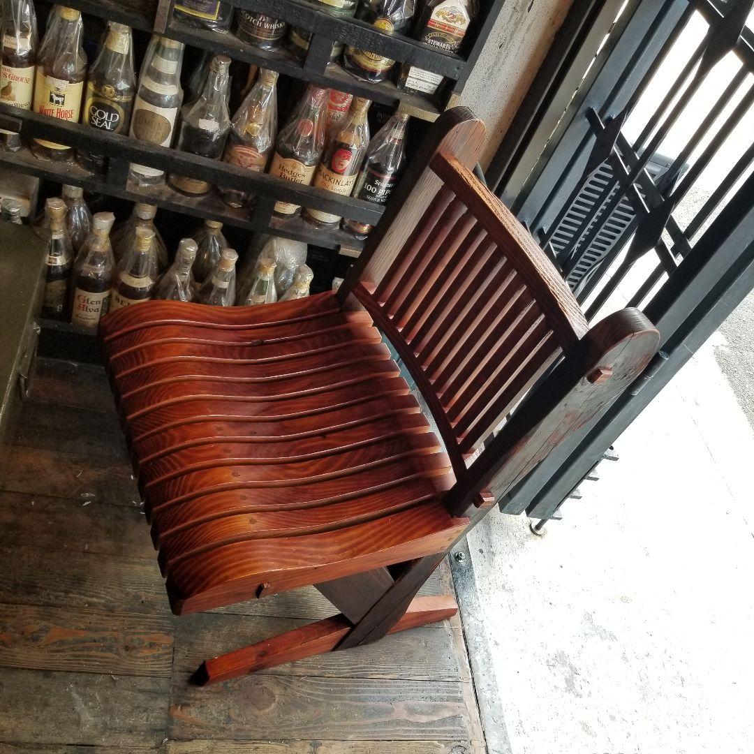 希少　骨董　一点物　伝統工芸　和モダン　民芸　木組み　チェア　無垢　硬木