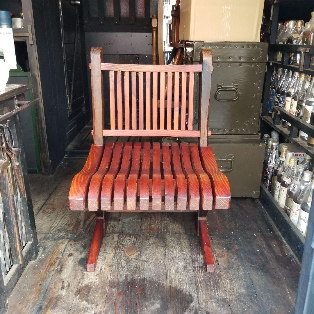 希少　骨董　一点物　伝統工芸　和モダン　民芸　木組み　チェア　無垢　硬木