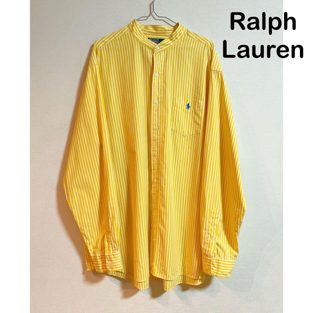 美品★Ralph Lauren ラルフローレン vivid イエロー ストライプ