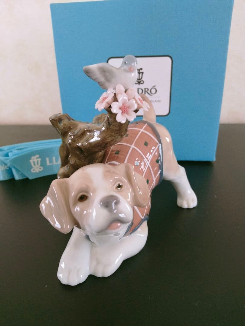 【最終値下げ】新品 リヤドロ「blossoms for the puppy」