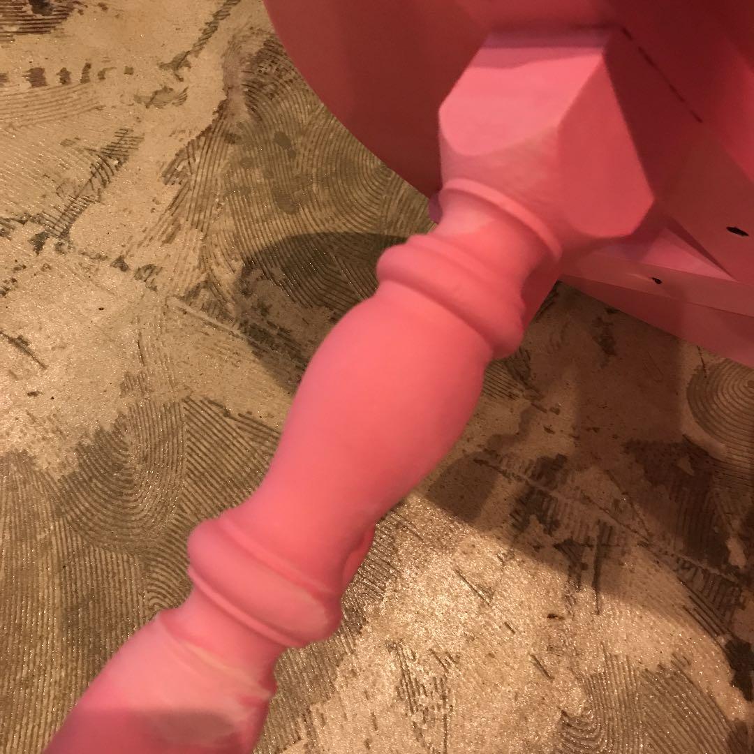 かわいい♡アンティークテーブル　リメイクピンク