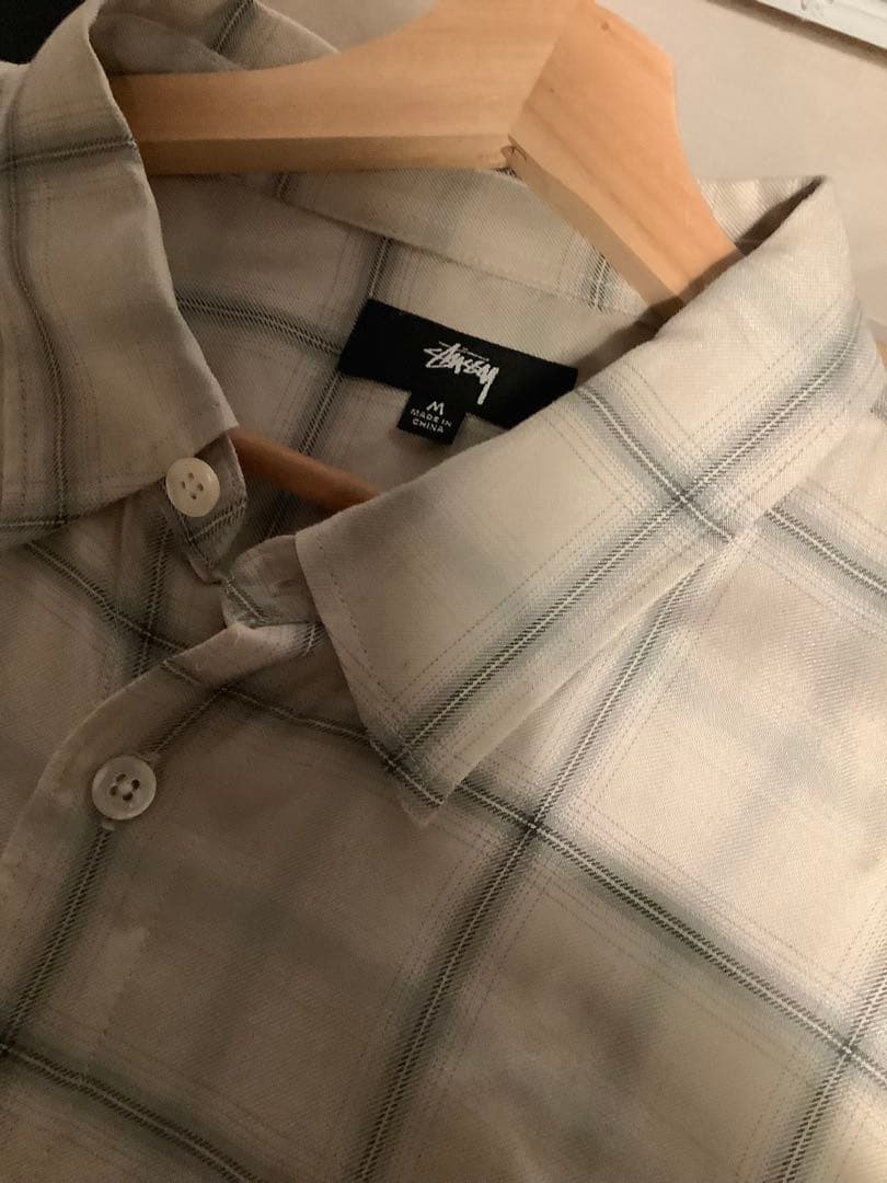 トップス stussy rayon plaid shirt