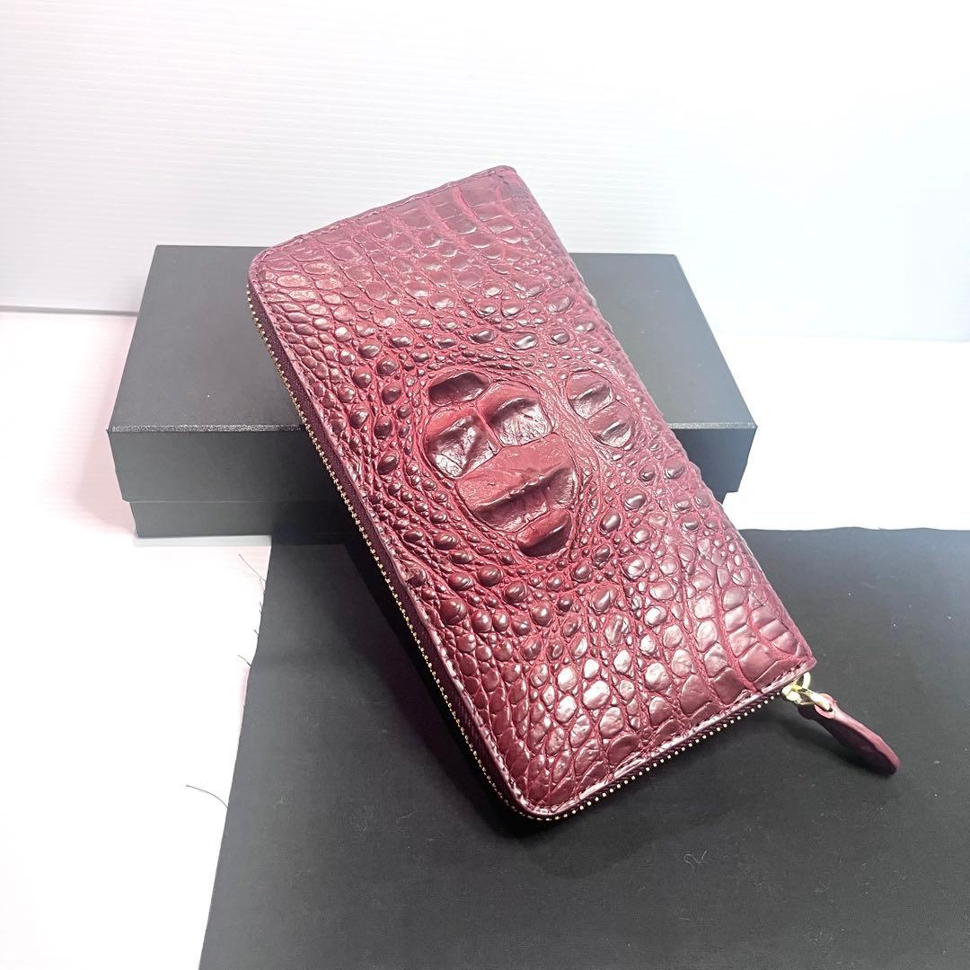 【美品・正規品】新品　長　財布　クロコダイル　鰐　皮　おしゃれ