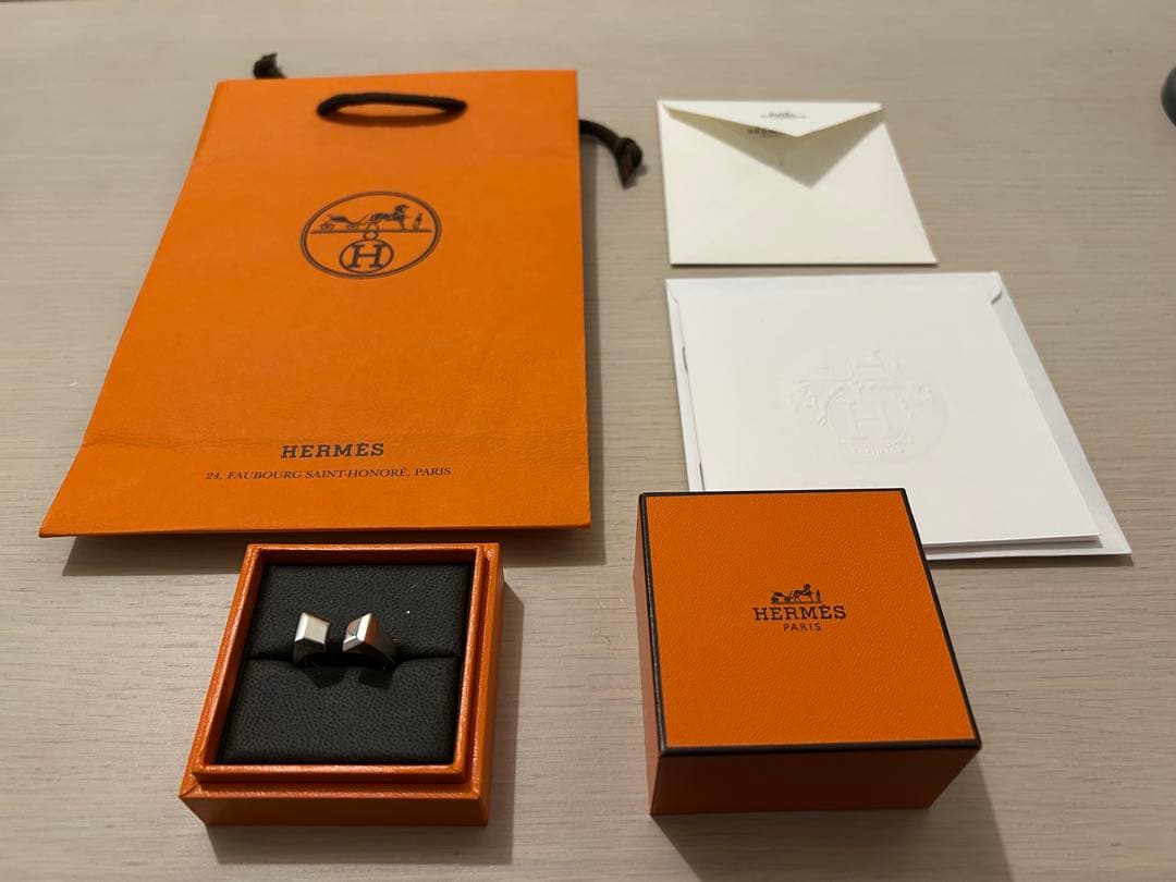 HERMES クルー・ド・フォルジュ GM シルバー リング 美品