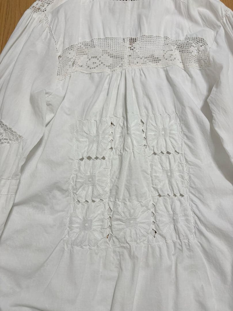 ヴィンテージ ワンピース　アンティーク　花柄　レース