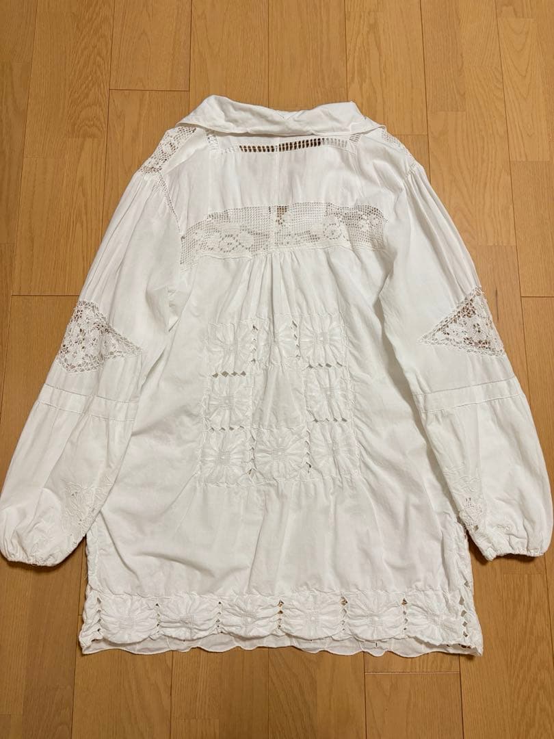 ヴィンテージ ワンピース　アンティーク　花柄　レース