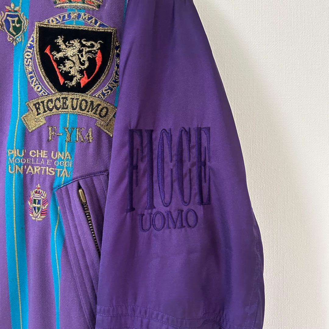 希少 FICCE UOMO MA1 ブルゾン　レトロストライプ ジャケット
