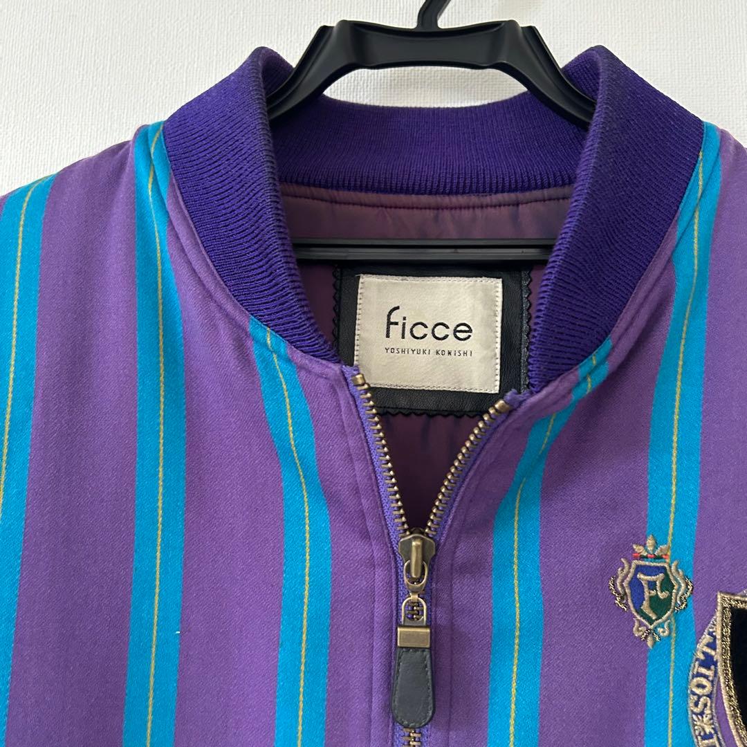 希少 FICCE UOMO MA1 ブルゾン　レトロストライプ ジャケット