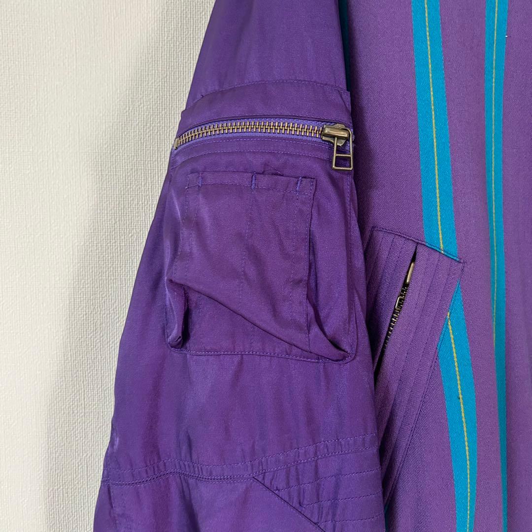 希少 FICCE UOMO MA1 ブルゾン　レトロストライプ ジャケット