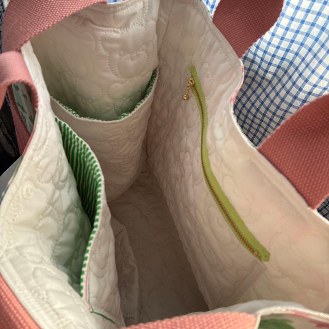 キャンバスラミネート✖︎キルト生地のバッグ見本