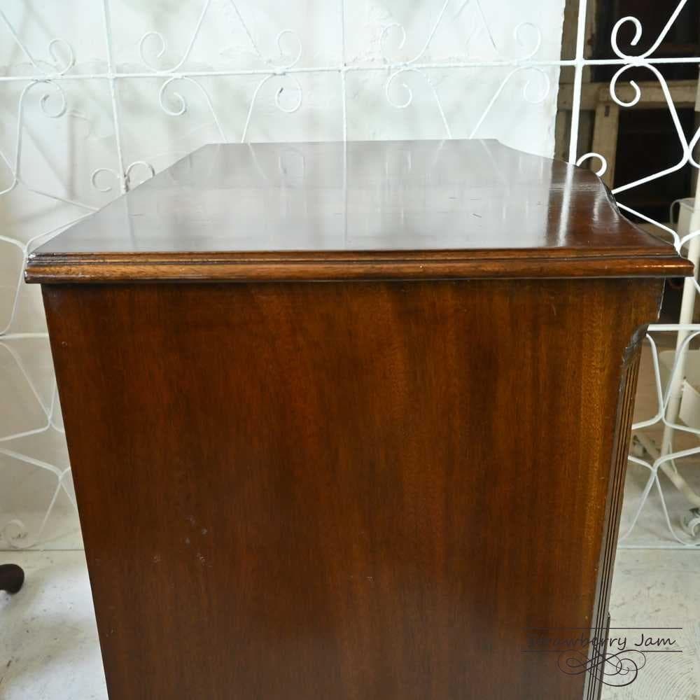 L3705-3 英国アンティーク チェスト 4段 タンス デスク マホガニー