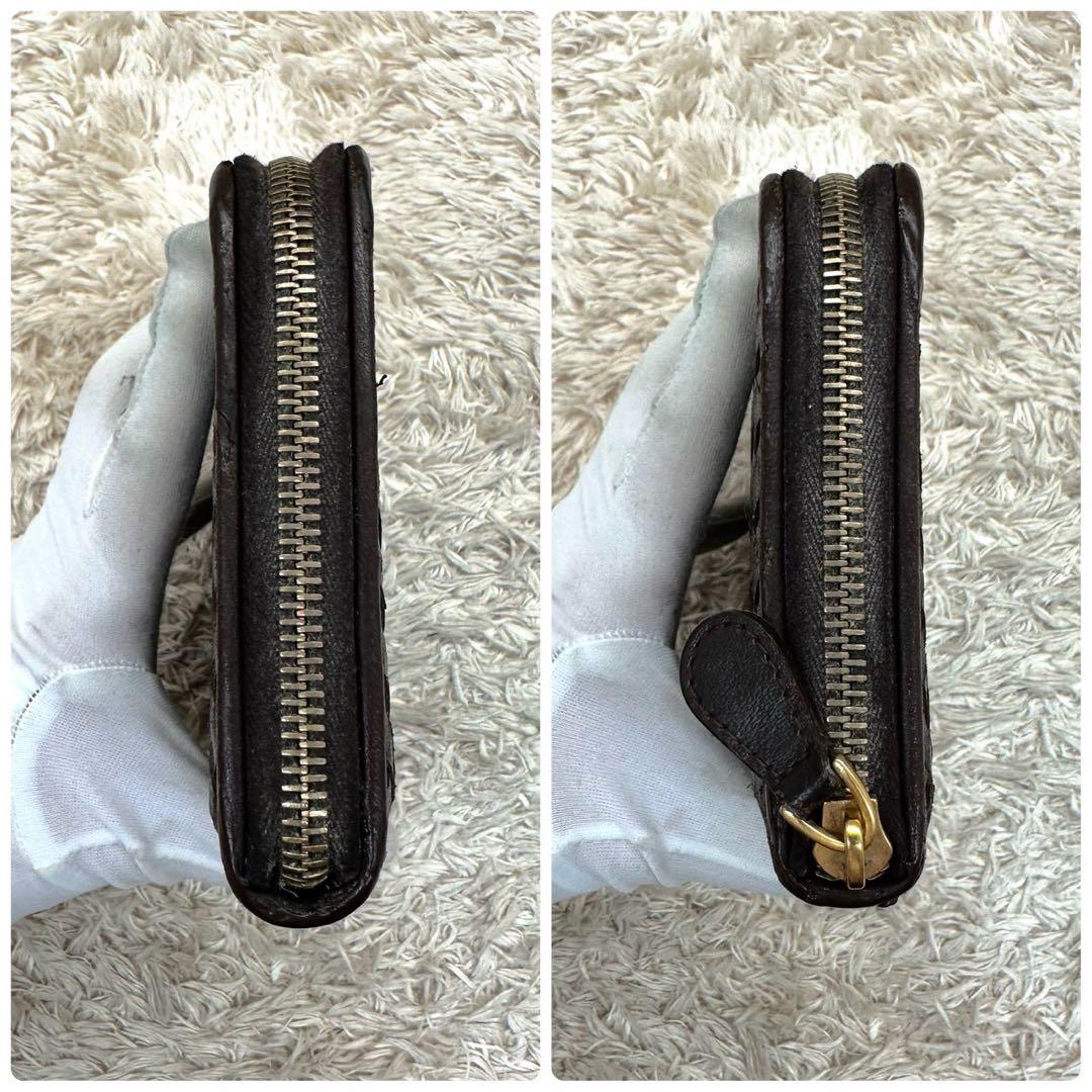 【美品】BOTTEGA VENETA オーガナイザー ブラウン イントレチャート