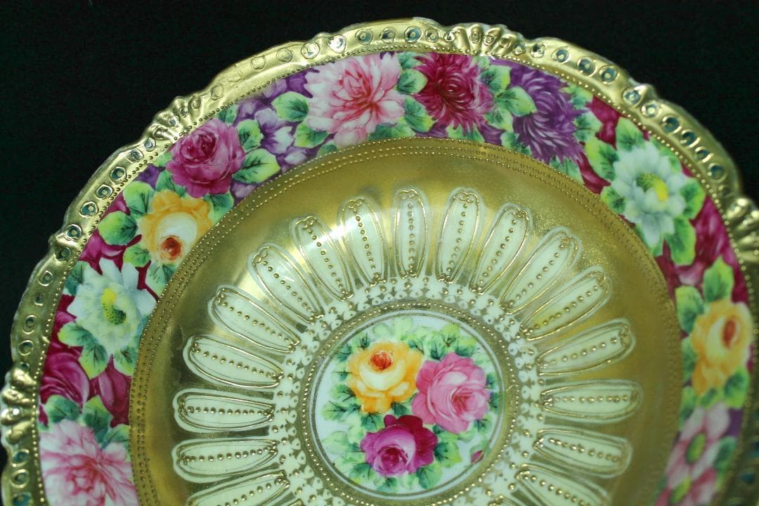 ◎【極希少品】オールドノリタケ 黄金に輝く大型ボウル メープルリーフ印★骨董品