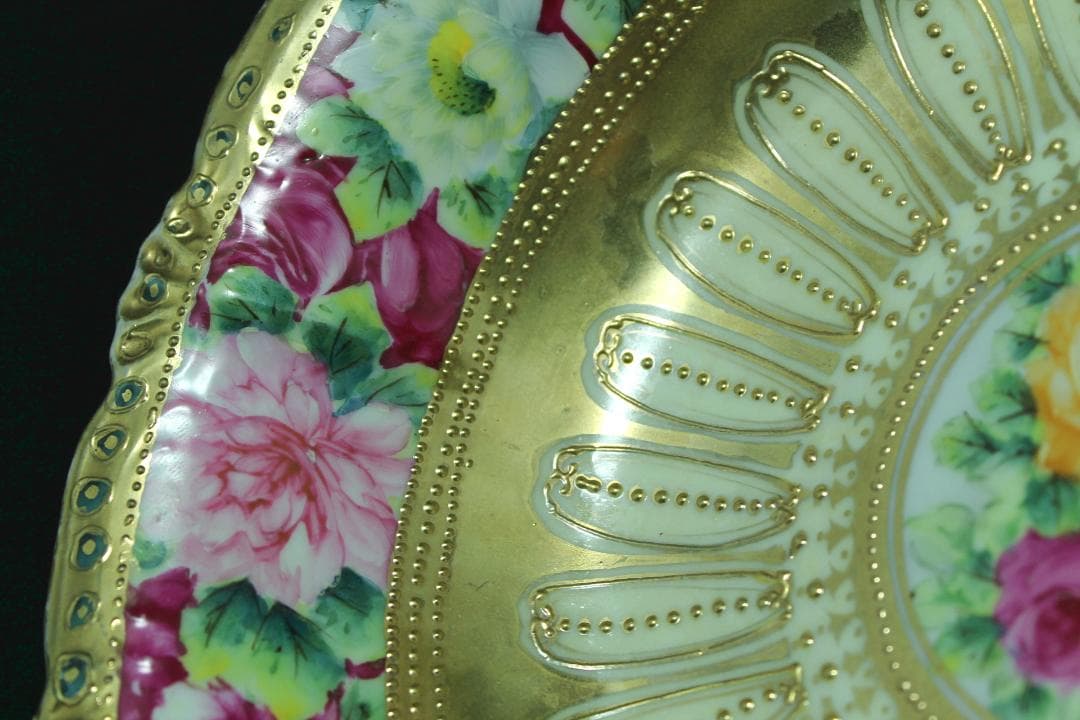◎【極希少品】オールドノリタケ 黄金に輝く大型ボウル メープルリーフ印★骨董品