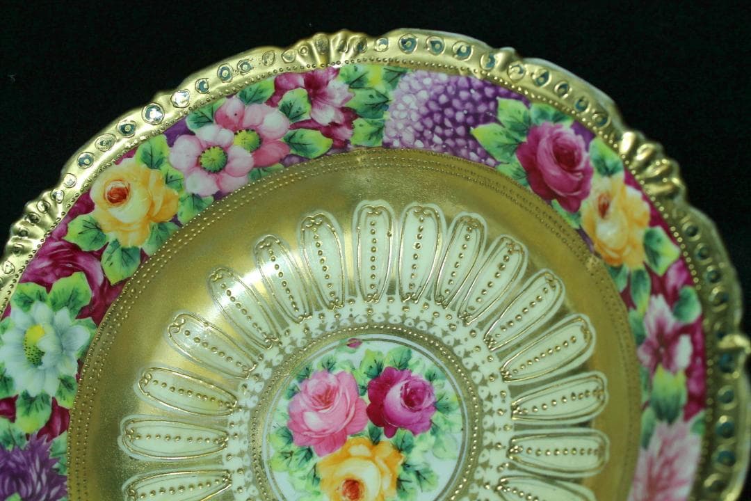 ◎【極希少品】オールドノリタケ 黄金に輝く大型ボウル メープルリーフ印★骨董品